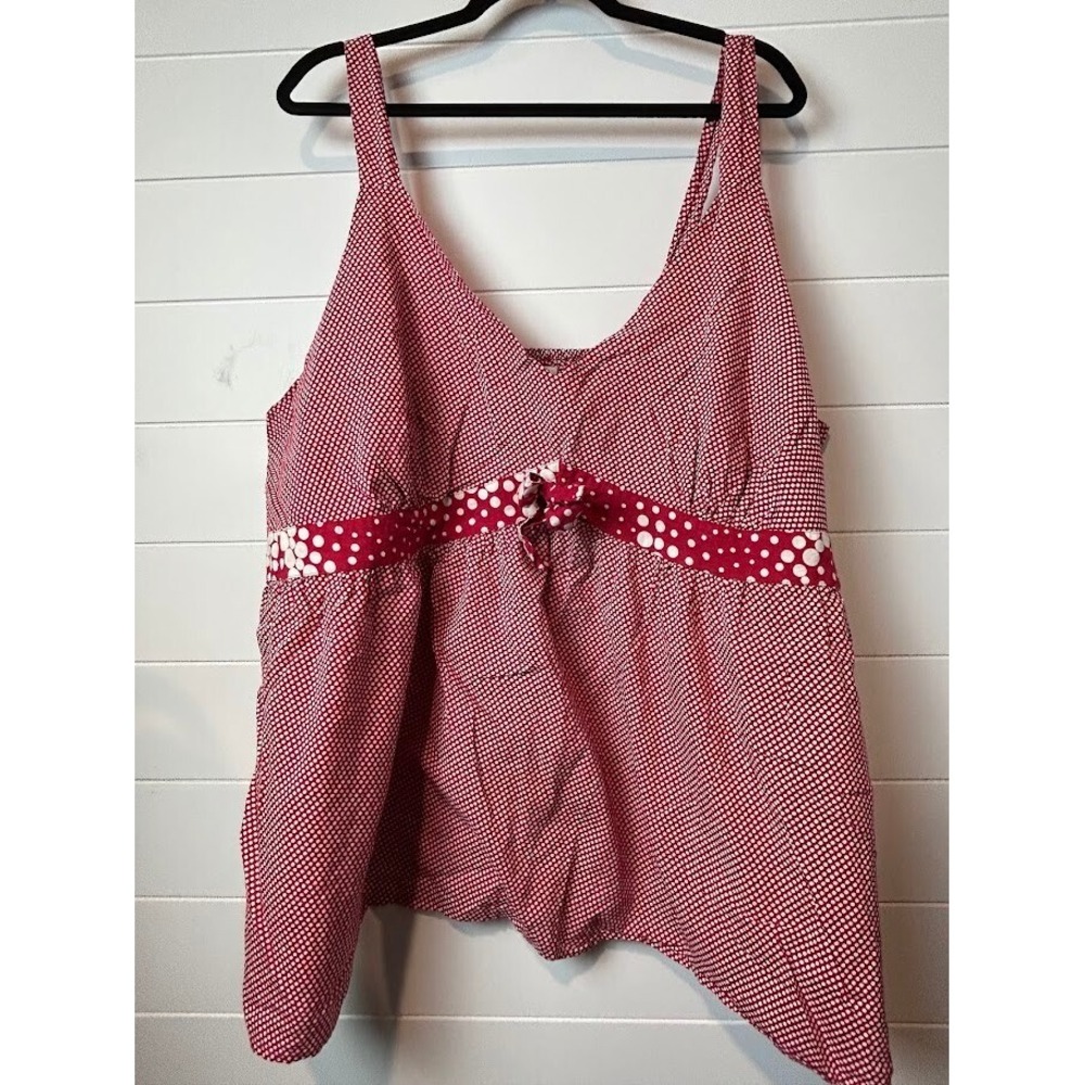 Cato Fashion Plus Size Red/white Polka Dots Tank Women's‎ 26/28W